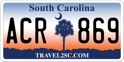 SC license plate ACR869
