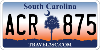 SC license plate ACR875