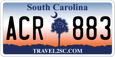 SC license plate ACR883