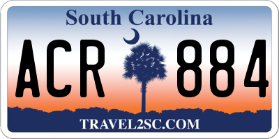 SC license plate ACR884
