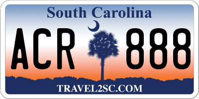 SC license plate ACR888