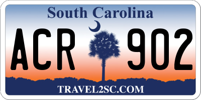 SC license plate ACR902
