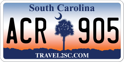 SC license plate ACR905