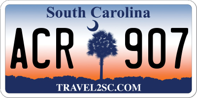 SC license plate ACR907