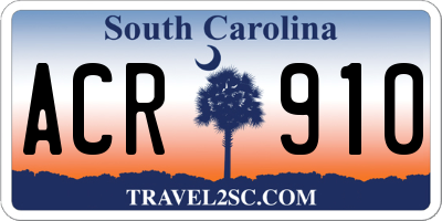 SC license plate ACR910