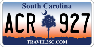 SC license plate ACR927