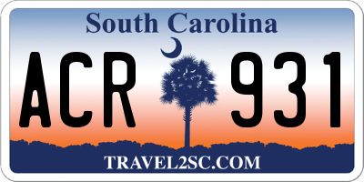 SC license plate ACR931
