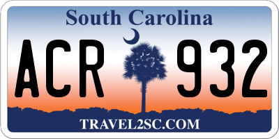 SC license plate ACR932