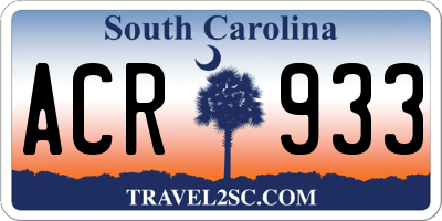 SC license plate ACR933