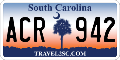 SC license plate ACR942