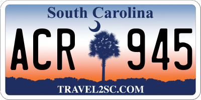 SC license plate ACR945