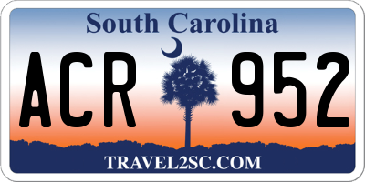 SC license plate ACR952