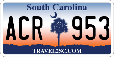 SC license plate ACR953