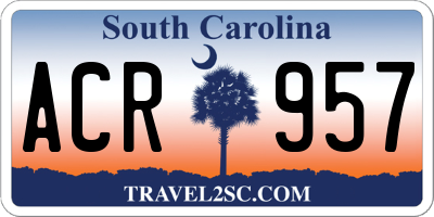 SC license plate ACR957
