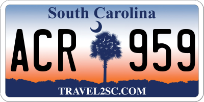 SC license plate ACR959