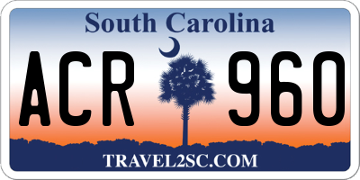 SC license plate ACR960