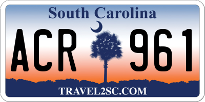 SC license plate ACR961