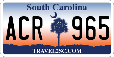 SC license plate ACR965