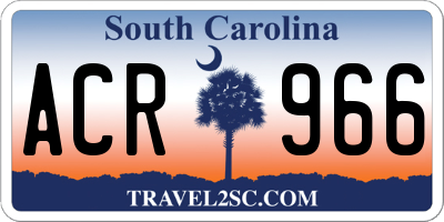 SC license plate ACR966