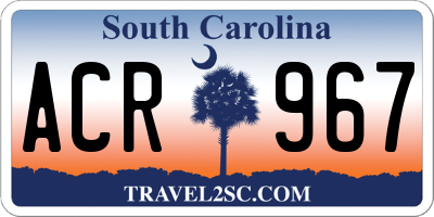 SC license plate ACR967