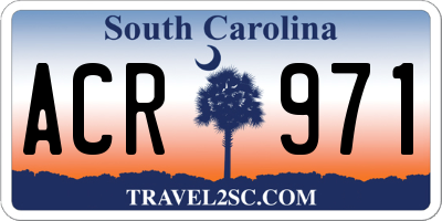 SC license plate ACR971