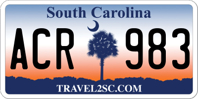SC license plate ACR983