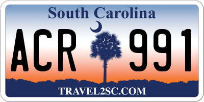 SC license plate ACR991