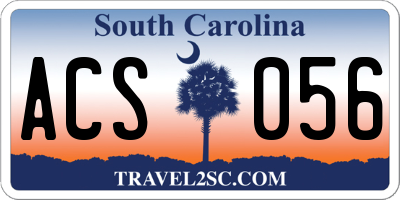 SC license plate ACS056