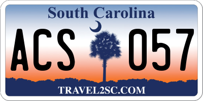 SC license plate ACS057