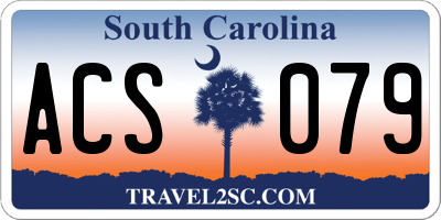 SC license plate ACS079
