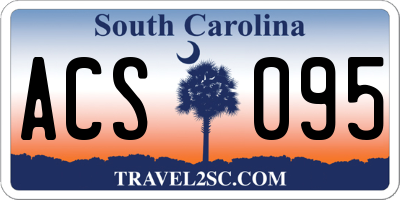 SC license plate ACS095