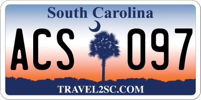 SC license plate ACS097