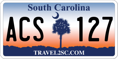 SC license plate ACS127