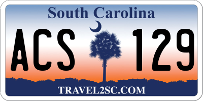 SC license plate ACS129