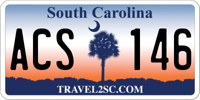 SC license plate ACS146