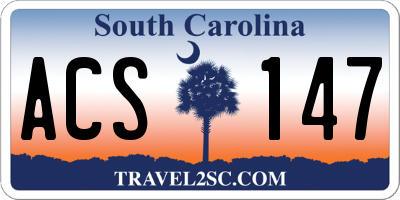 SC license plate ACS147