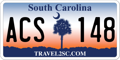SC license plate ACS148