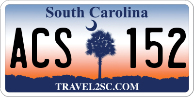 SC license plate ACS152