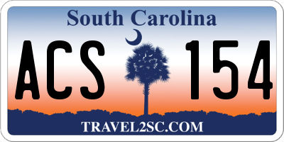 SC license plate ACS154