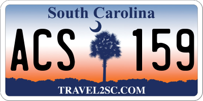 SC license plate ACS159