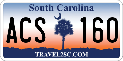 SC license plate ACS160