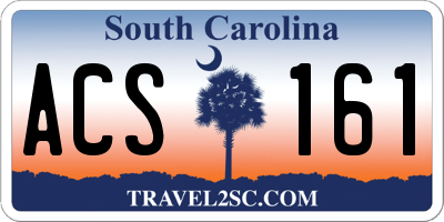 SC license plate ACS161