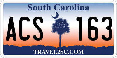 SC license plate ACS163