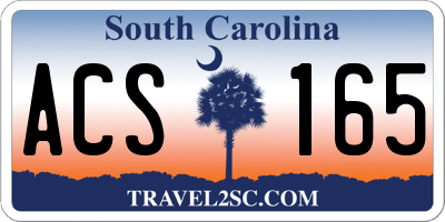SC license plate ACS165