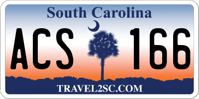 SC license plate ACS166