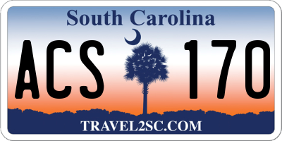 SC license plate ACS170