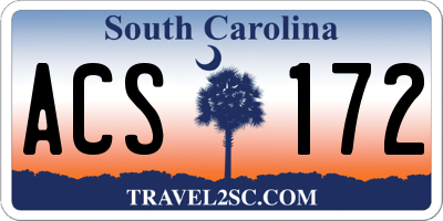 SC license plate ACS172