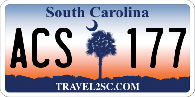 SC license plate ACS177