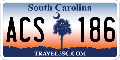 SC license plate ACS186