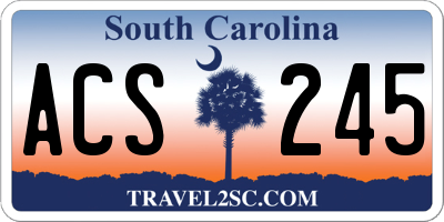 SC license plate ACS245